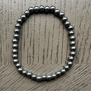 Hematite bracelet 5mm SIZE 6.5-7’